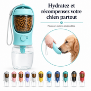 Gourde 2-en-1 pour Chien – Eau Fraîche & Friandises Toujours à Portée de Patte